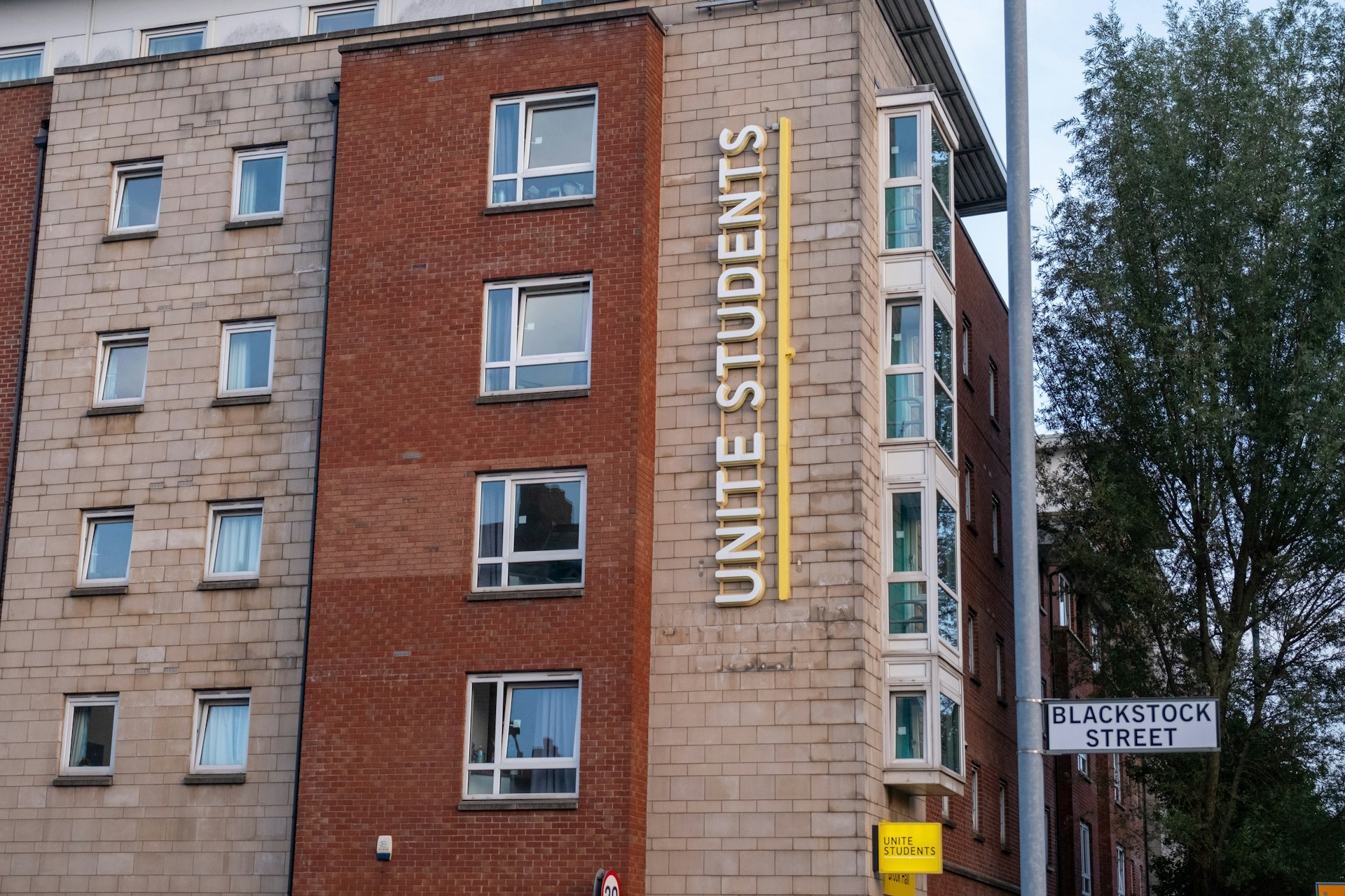 student accommodation brick building
